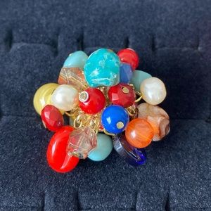 Spring Street cluster bubble multicolor stones statement cocktail ring
